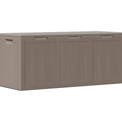 vidaXL Tuinbox 270 L PP houtlook bruin