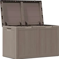 vidaXL Tuinbox 180 L PP houtlook bruin