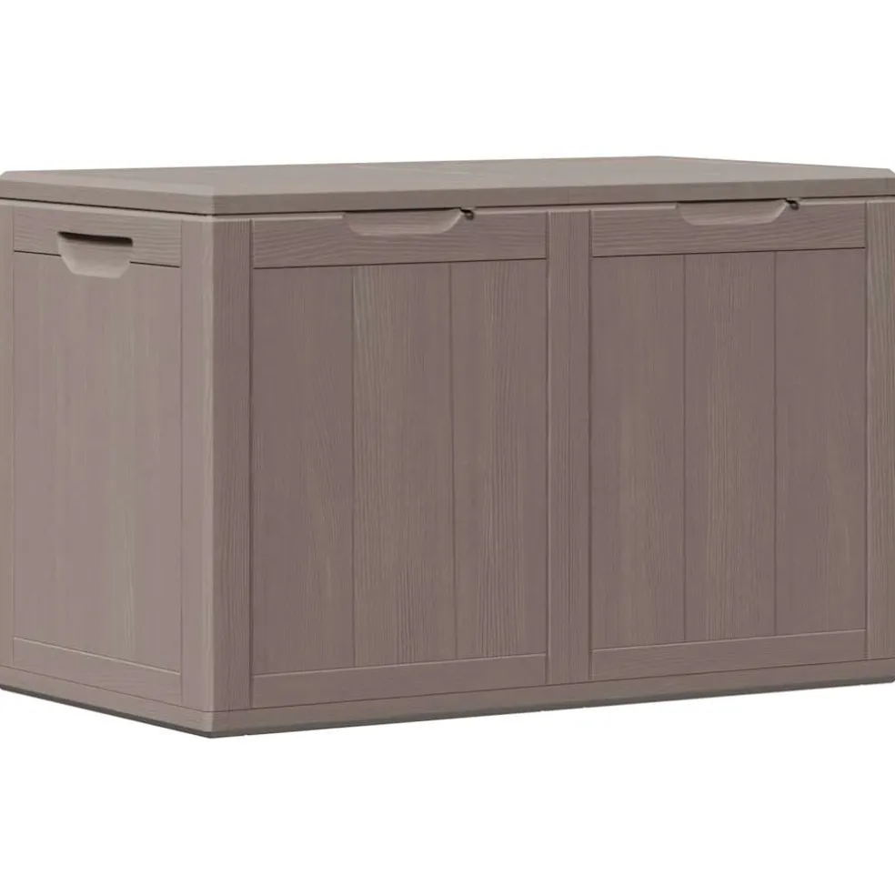 vidaXL Tuinbox 180 L PP houtlook bruin
