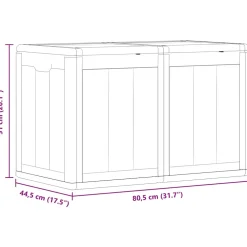 vidaXL Tuinbox 180 L PP houtlook bruin