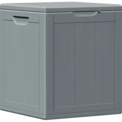 vidaXL Tuinbox 90 L PP houtlook grijs