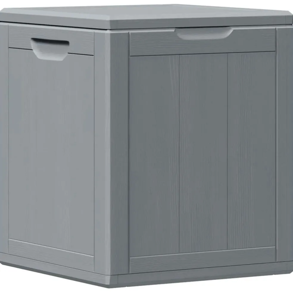 vidaXL Tuinbox 90 L PP houtlook grijs
