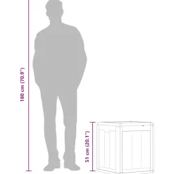 vidaXL Tuinbox 90 L PP houtlook grijs