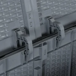 vidaXL Tuinbox 180 L PP rattan grijs