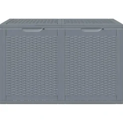 vidaXL Tuinbox 180 L PP rattan grijs