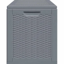 vidaXL Tuinbox 180 L PP rattan grijs