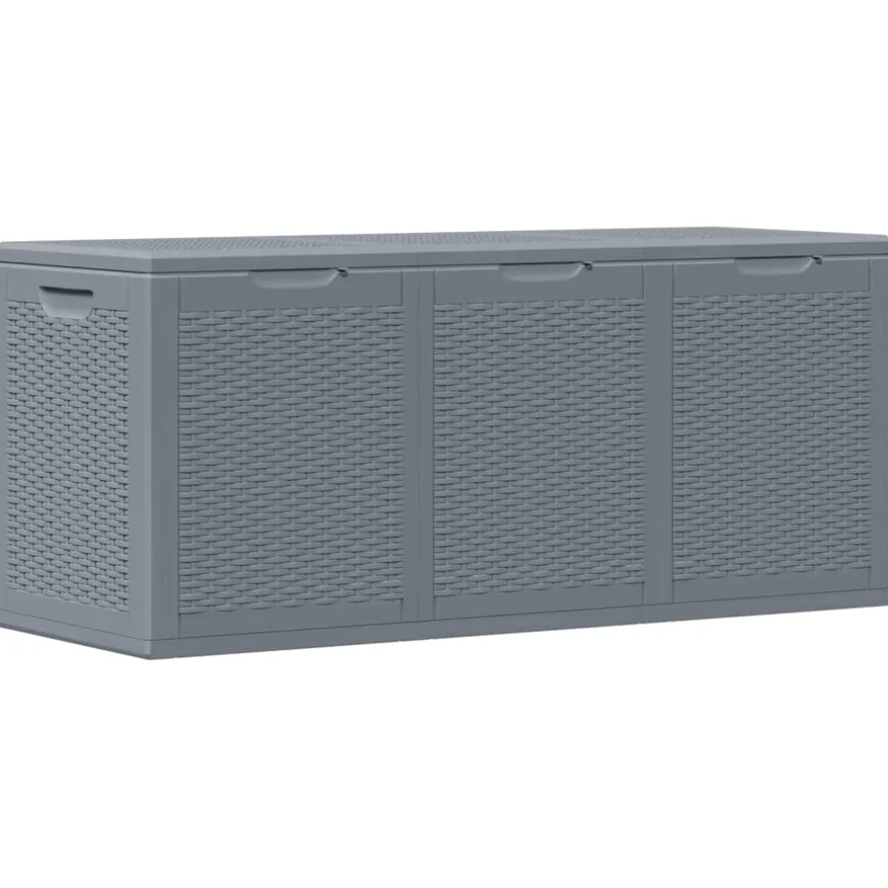 vidaXL Tuinbox 270 L PP rattan grijs