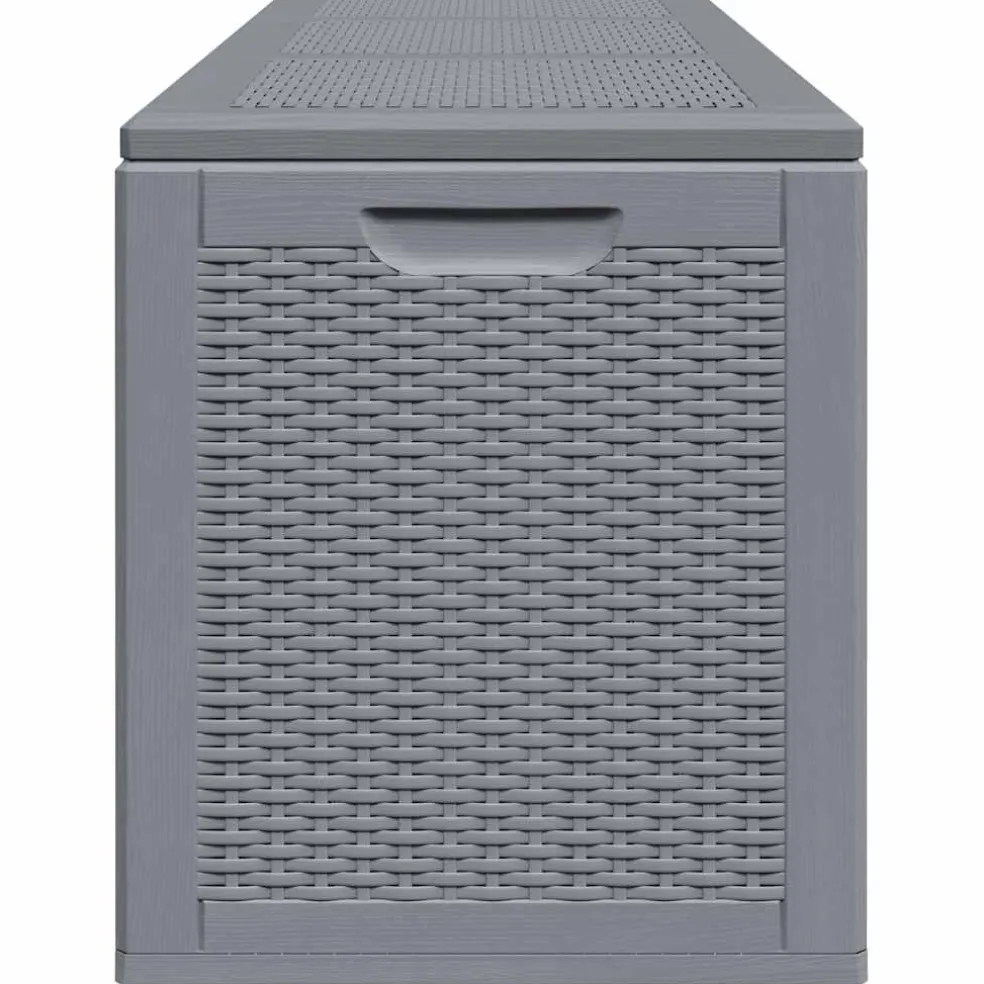 vidaXL Tuinbox 270 L PP rattan grijs