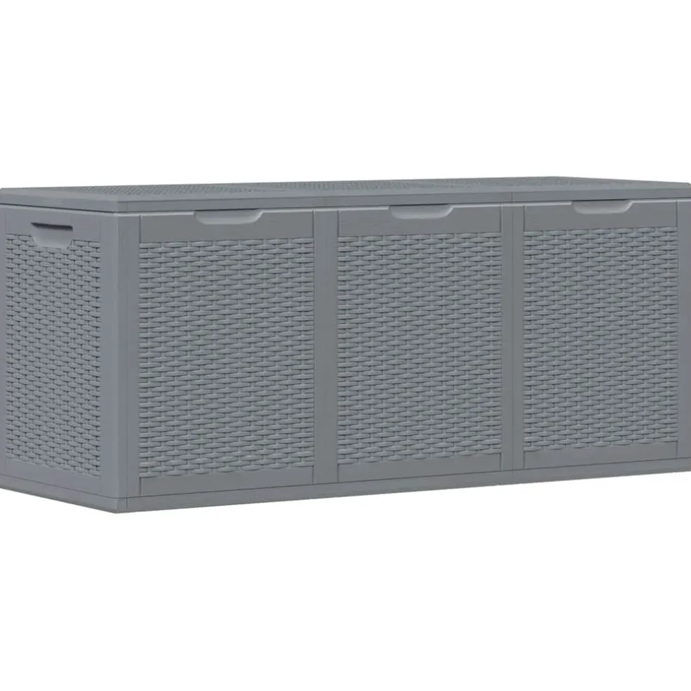 vidaXL Tuinbox 270 L PP rattan grijs