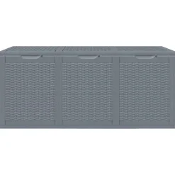 vidaXL Tuinbox 270 L PP rattan grijs