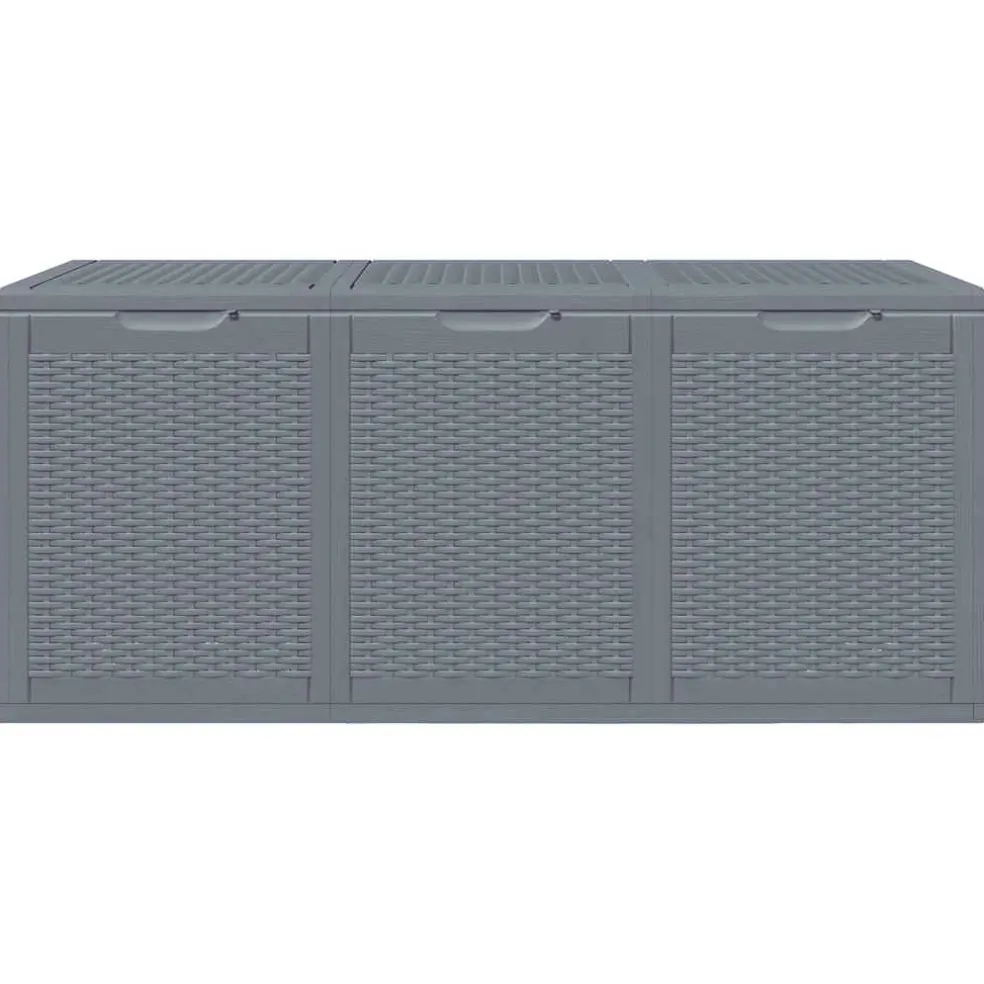 vidaXL Tuinbox 270 L PP rattan grijs