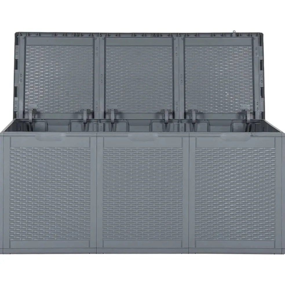 vidaXL Tuinbox 270 L PP rattan grijs