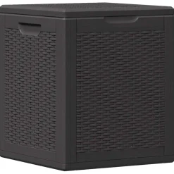 vidaXL Tuinbox 90 L PP rattan zwart