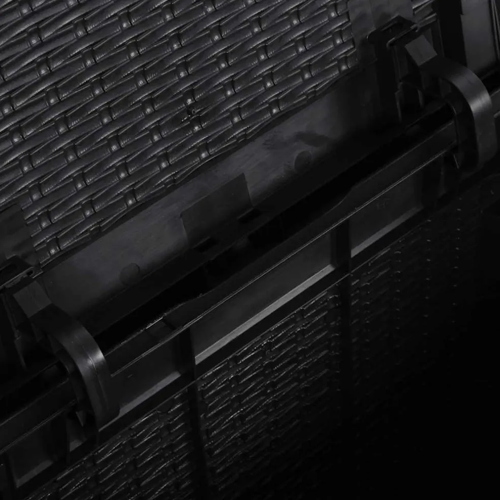 vidaXL Tuinbox 90 L PP rattan zwart