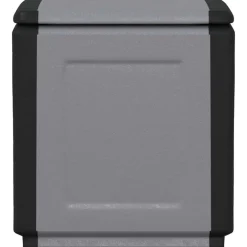 vidaXL Tuinbox 130 L 54x53x57 cm donkergrijs en zwart