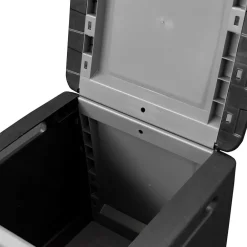 vidaXL Tuinbox 130 L 54x53x57 cm donkergrijs en zwart