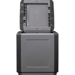 vidaXL Tuinbox 130 L 54x53x57 cm donkergrijs en zwart