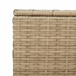 vidaXL Tuinbox met wielen 190 L poly rattan gemengd beige