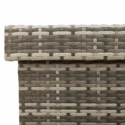 vidaXL Tuinbox met wielen 110x55x73 cm poly rattan grijs