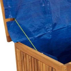 vidaXL Tuinbox met wieltjes 60x50x58 cm massief acaciahout
