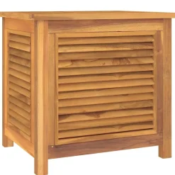 vidaXL Tuinbox met zak 60x50x58 cm massief teakhout