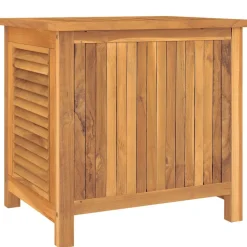 vidaXL Tuinbox met zak 60x50x58 cm massief teakhout