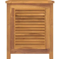 vidaXL Tuinbox met zak 60x50x58 cm massief teakhout