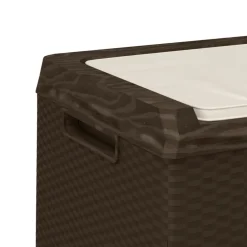 vidaXL Tuinbox met zitkussen 350 L polypropeen bruin