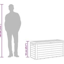 vidaXL Tuinbox 116x44x55 cm antraciet