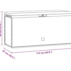vidaXL Tuinbox 114x47x60 cm antraciet