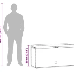 vidaXL Tuinbox 114x47x60 cm bruin
