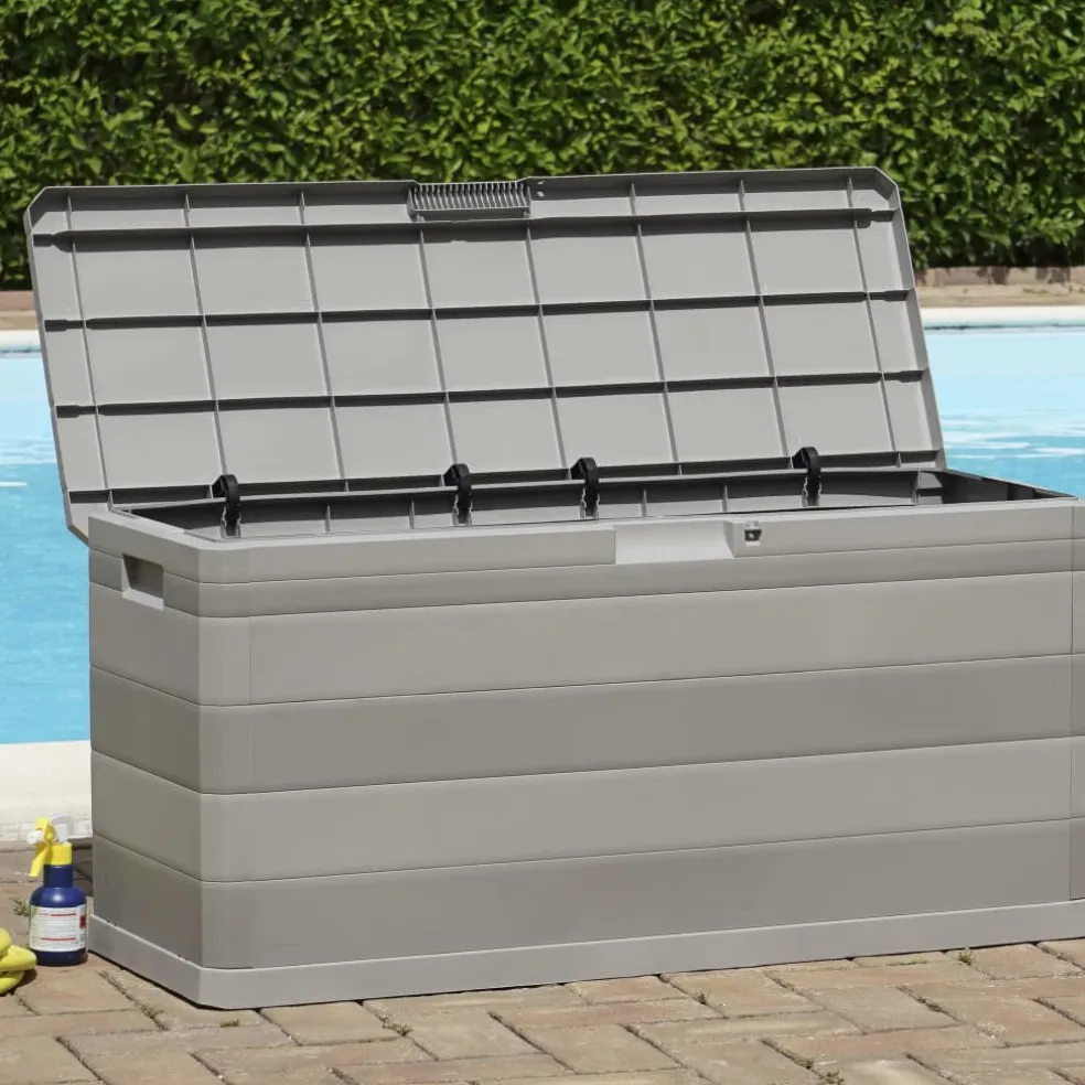 vidaXL Tuinbox 117x45x56 cm grijs