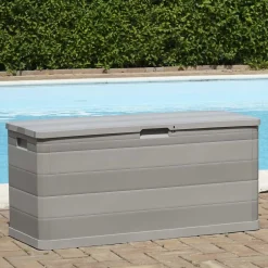 vidaXL Tuinbox 117x45x56 cm grijs