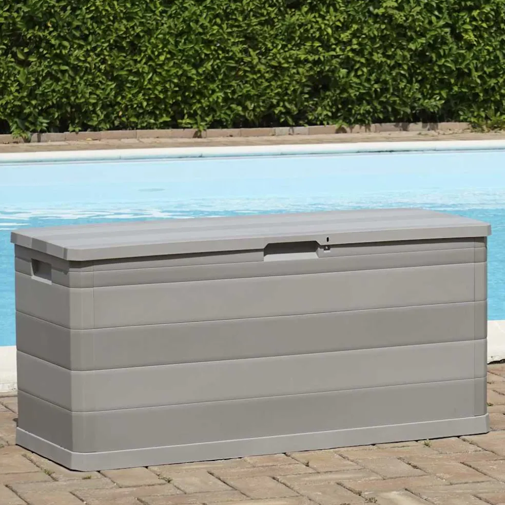 vidaXL Tuinbox 117x45x56 cm grijs