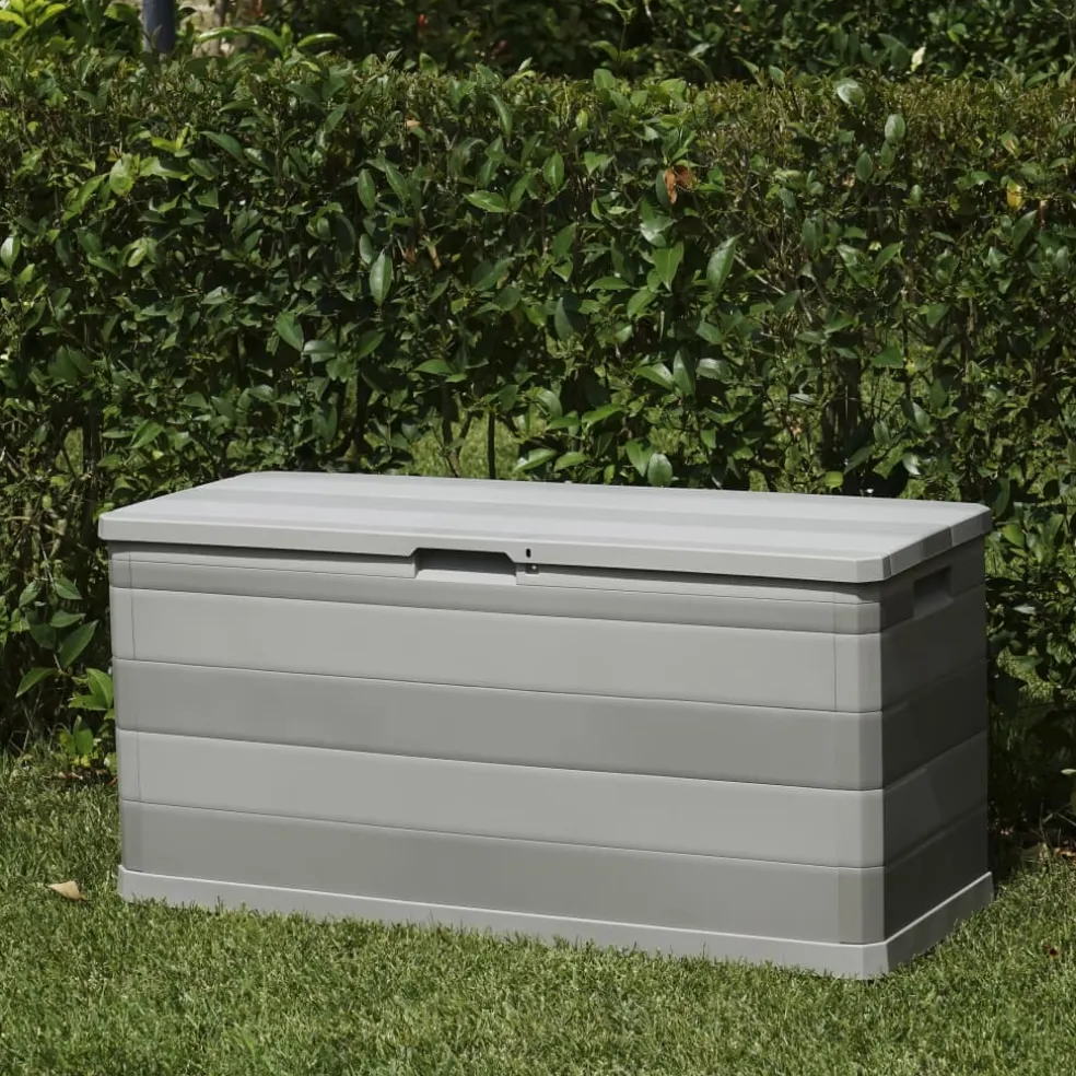 vidaXL Tuinbox 117x45x56 cm grijs