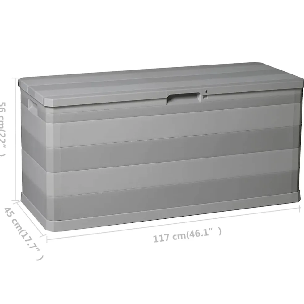 vidaXL Tuinbox 117x45x56 cm grijs