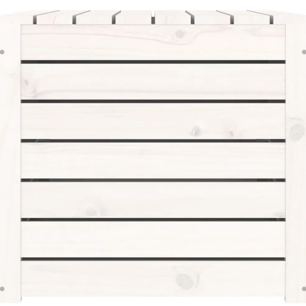 vidaXL Tuinbox 101x50,5x46,5 cm massief grenenhout wit