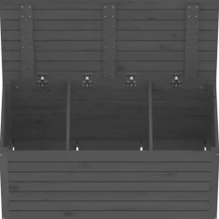vidaXL Tuinbox 101x50,5x46,5 cm massief grenenhout grijs