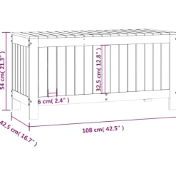 vidaXL Tuinbox 108x42,5x54 cm massief grenenhout honingbruin