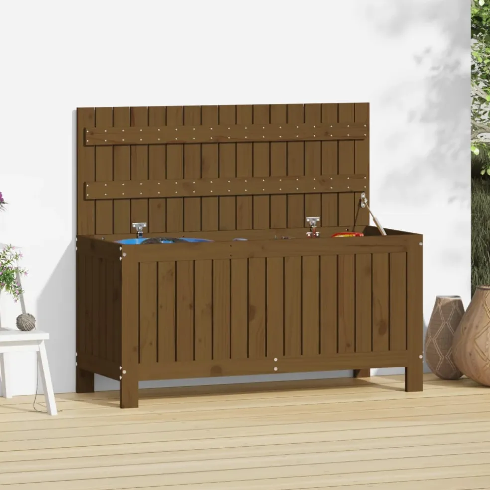 vidaXL Tuinbox 108x42,5x54 cm massief grenenhout honingbruin