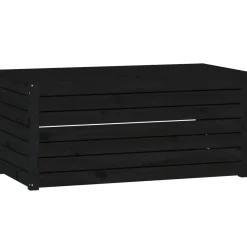 vidaXL Tuinbox 101x50,5x46,5 cm massief grenenhout zwart