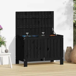 vidaXL Tuinbox 76x42,5x54 cm massief grenenhout zwart