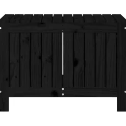 vidaXL Tuinbox 76x42,5x54 cm massief grenenhout zwart
