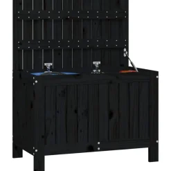 vidaXL Tuinbox 76x42,5x54 cm massief grenenhout zwart