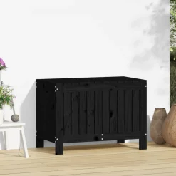 vidaXL Tuinbox 76x42,5x54 cm massief grenenhout zwart