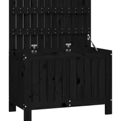 vidaXL Tuinbox 76x42,5x54 cm massief grenenhout zwart