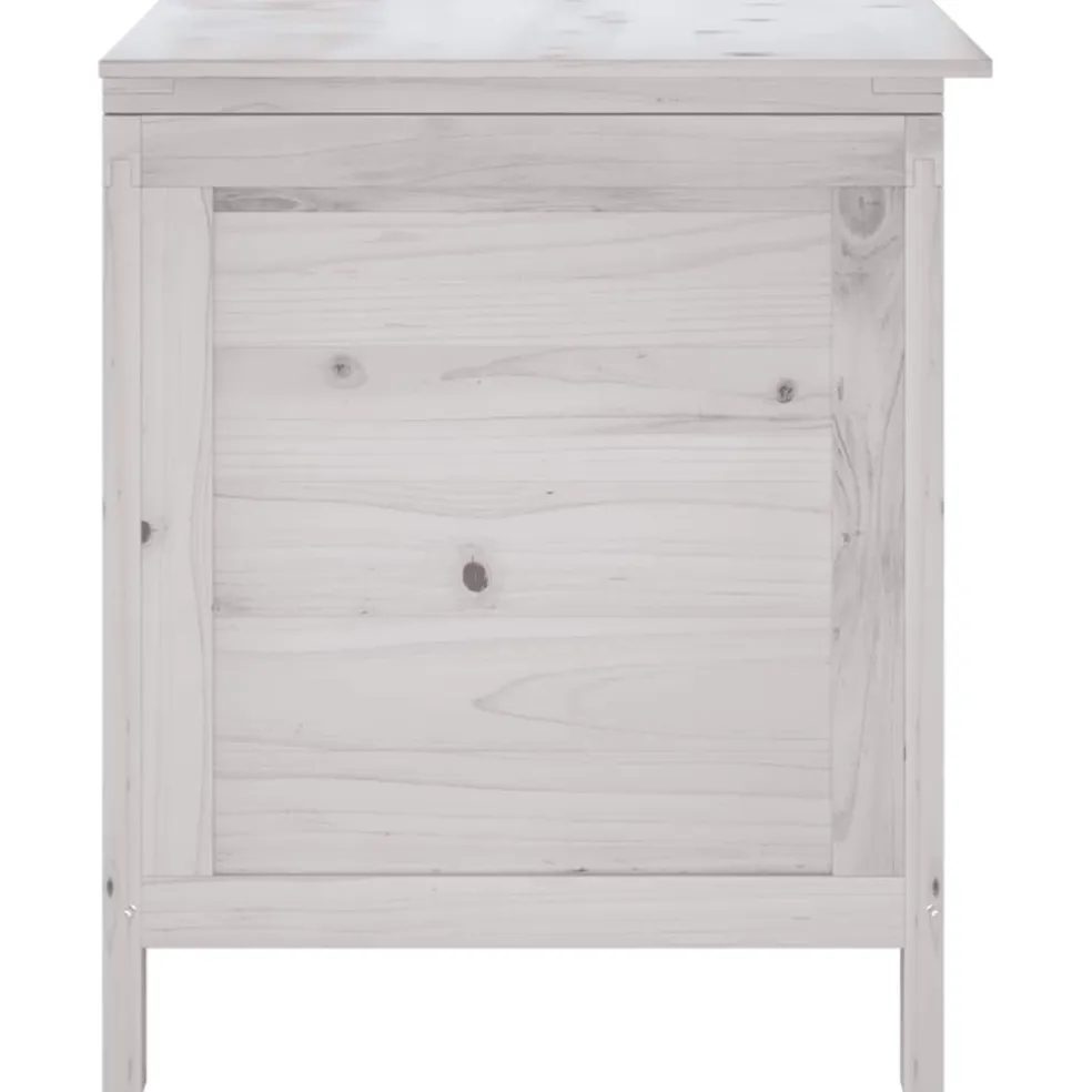 vidaXL Tuinbox 50x49x56,5 cm massief vurenhout wit