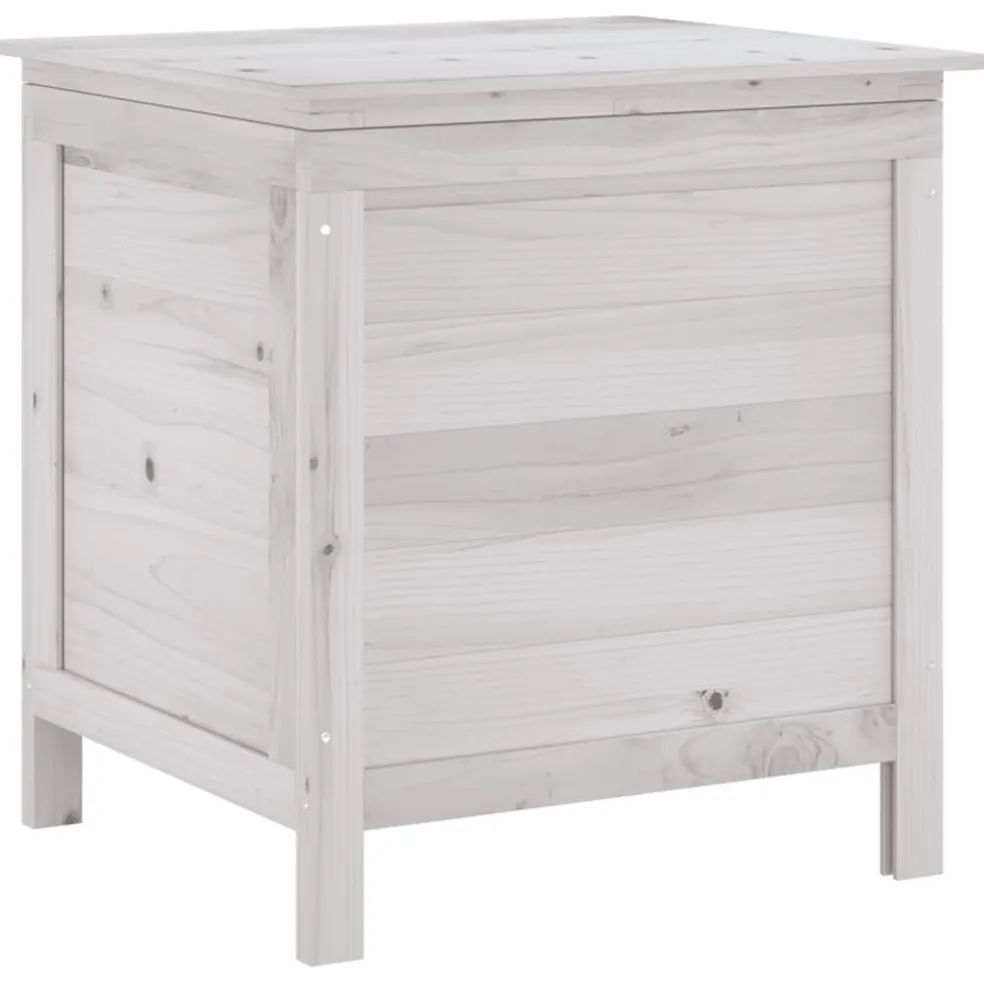 vidaXL Tuinbox 50x49x56,5 cm massief vurenhout wit