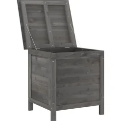 vidaXL Tuinbox 50x49x56,5 cm massief vurenhout antracietkleurig