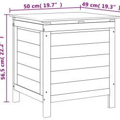 vidaXL Tuinbox 50x49x56,5 cm massief vurenhout bruin